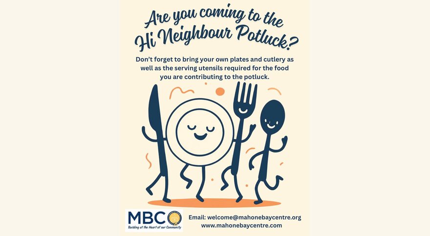 RSVP and BYO cutlery + crockery